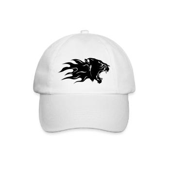 panthere noir profil flamme 3 - Casquette classique - blanc/blanc - Devant