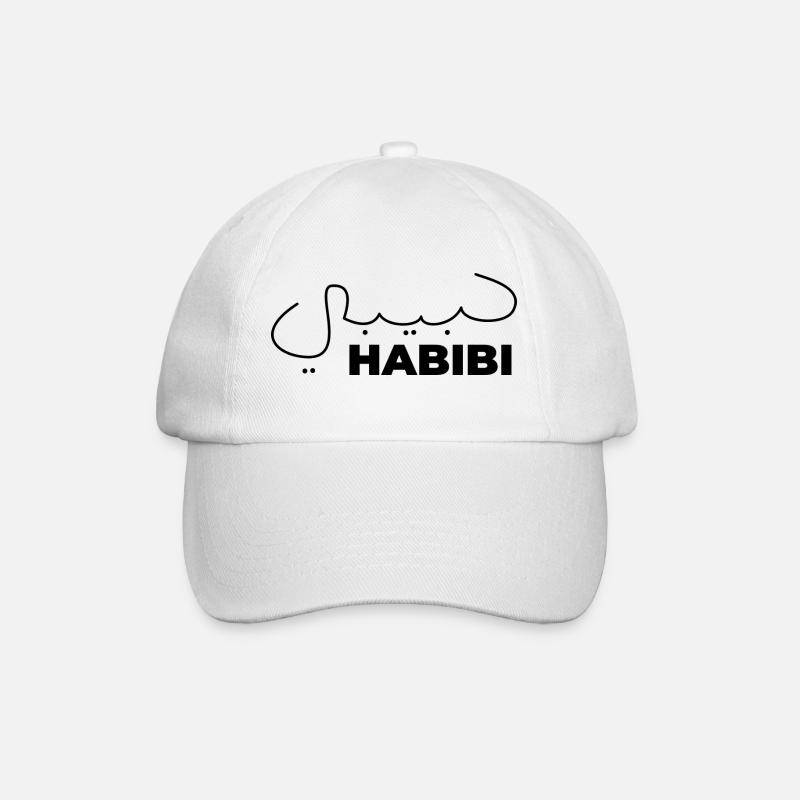 Habibi Treasure Arabic Expression Gift Heart - Baseball Cap - white/white