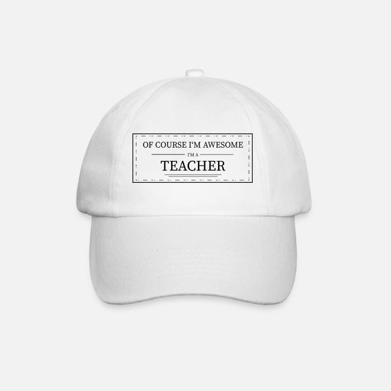 Teacher - Baseball Cap - white/white
