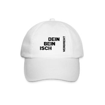 Dein Bein isch verdreht - Baseballkappe - Weiß/Weiß - Vorne
