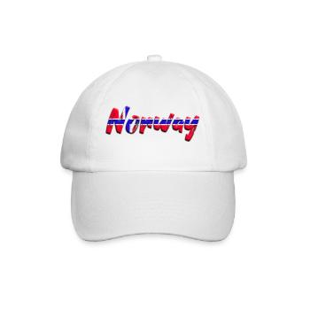 Norway travel Norway vacation saying flag football - Baseball Cap - white/white - Front