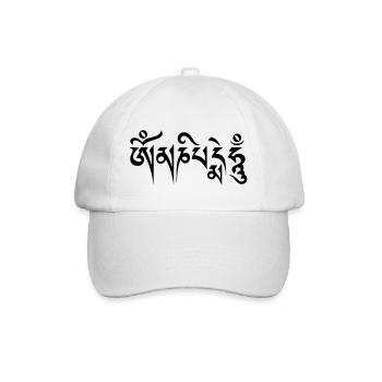 Om mani padme hum - Baseballkappe - Weiß/Weiß - Vorne