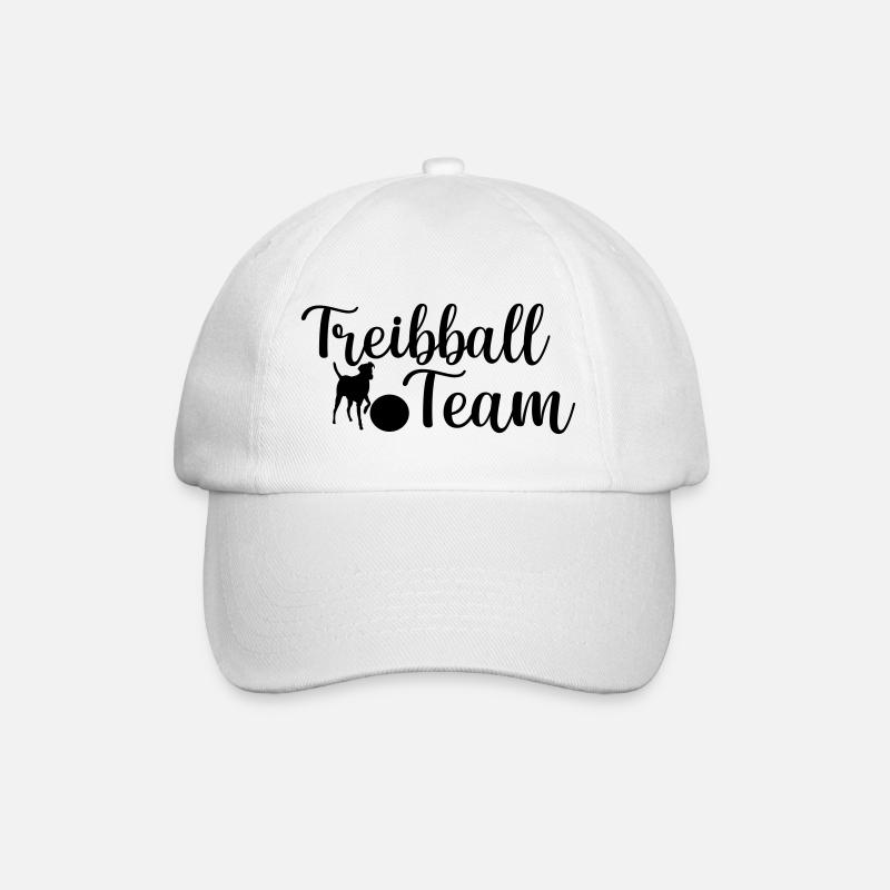 Treibball Hundesport Design - Baseballkappe - Weiß/Weiß