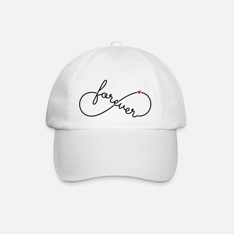 Unendlichkeit Symbol Infinity für immer - Baseballkappe - Weiß/Weiß