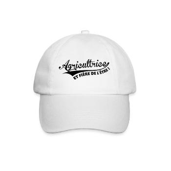 Bäuerin und stolz darauf - Baseballkappe - Weiß/Weiß - Vorne