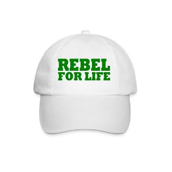 Rebel for life - Baseball Cap - white/white - Front