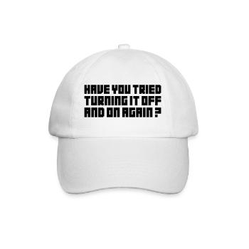L’éteindre – Nerdiges Computer Statemen - Casquette classique - blanc/blanc - Devant