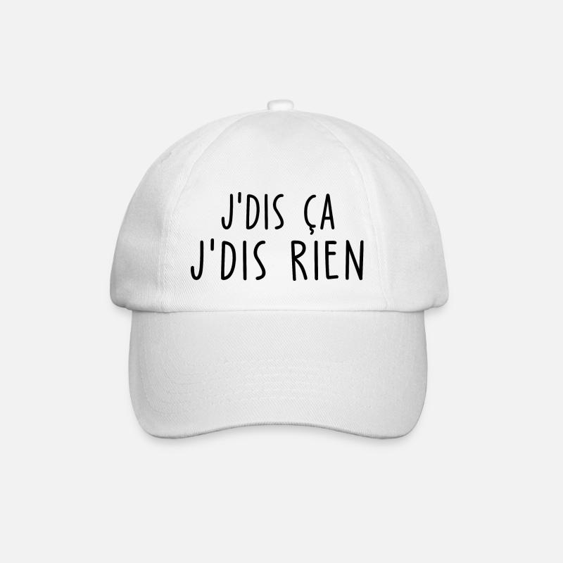 Je dis ça je dis rien - Casquette classique - blanc/blanc
