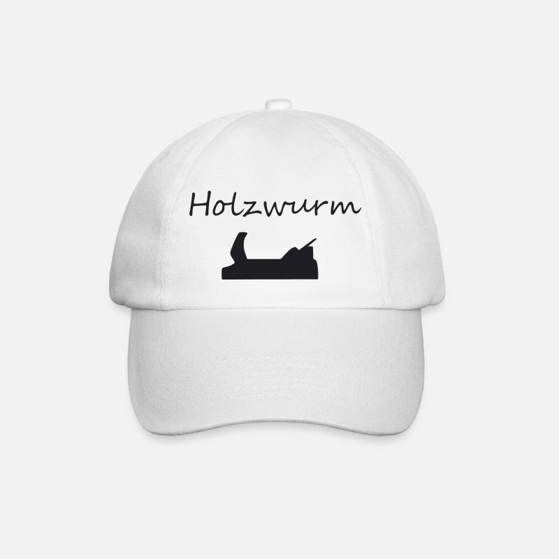 Holzwurm - Baseballkappe - Weiß/Weiß