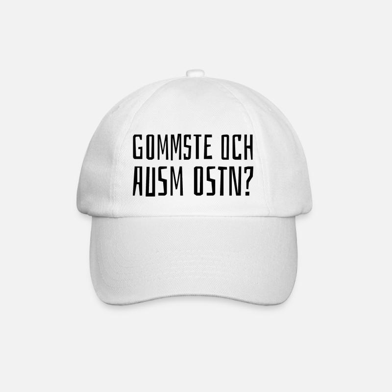 Saxony Proverbs GDR Ossi Saxon East German - Baseball Cap - white/white