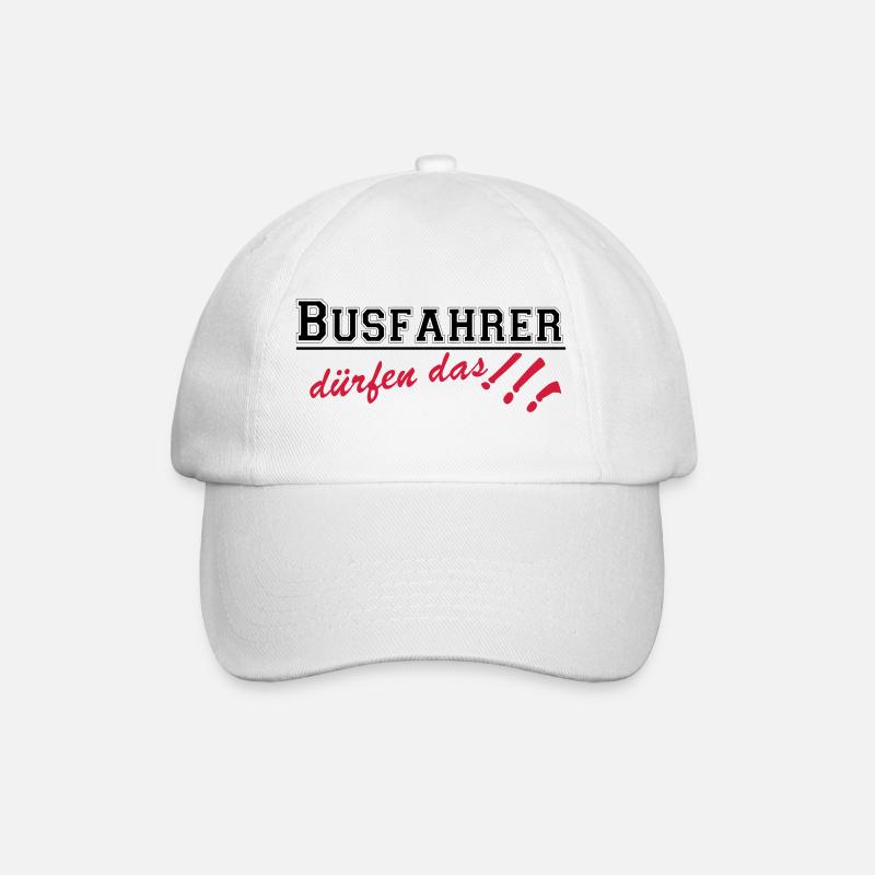 Busfahrer Bus Omnibus Kraftfahrer dürfen...(25) - Baseballkappe - Weiß/Weiß
