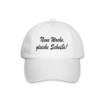Neue Woche gleiche Scheisse Spruch Sprüche Zitat - Baseballkappe - Weiß/Weiß - Vorne