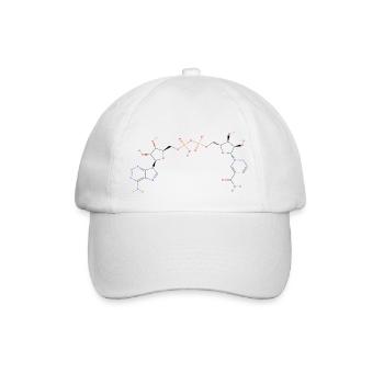Nicotinamid-Adenin-Dinukleotid-Molekül - Farbe - Baseballkappe - Weiß/Weiß - Vorne