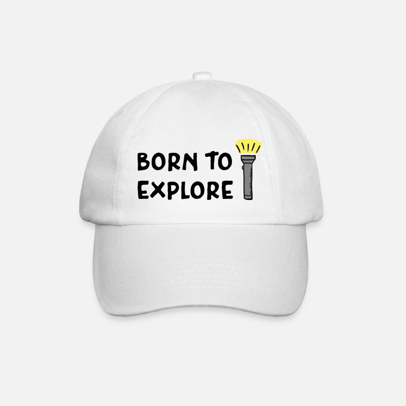 Urbex - Born to explore - Baseballkappe - Weiß/Weiß