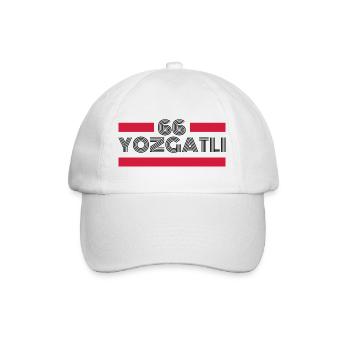 Yozgat 66 Türkei Turkiye Geschenk Urlaub TR Türk - Baseballkappe - Weiß/Weiß - Vorne
