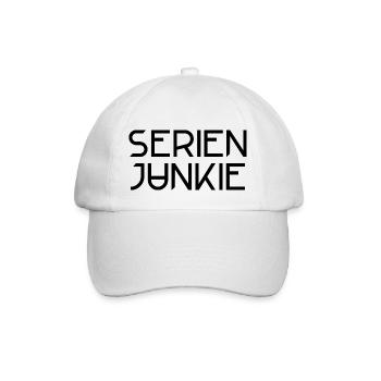 Serien Junkie Spruch Serie Streaming Filme Serien - Baseballkappe - Weiß/Weiß - Vorne