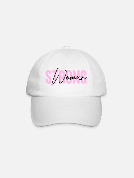 Strong Woman - Baseballkappe - Weiß/Weiß