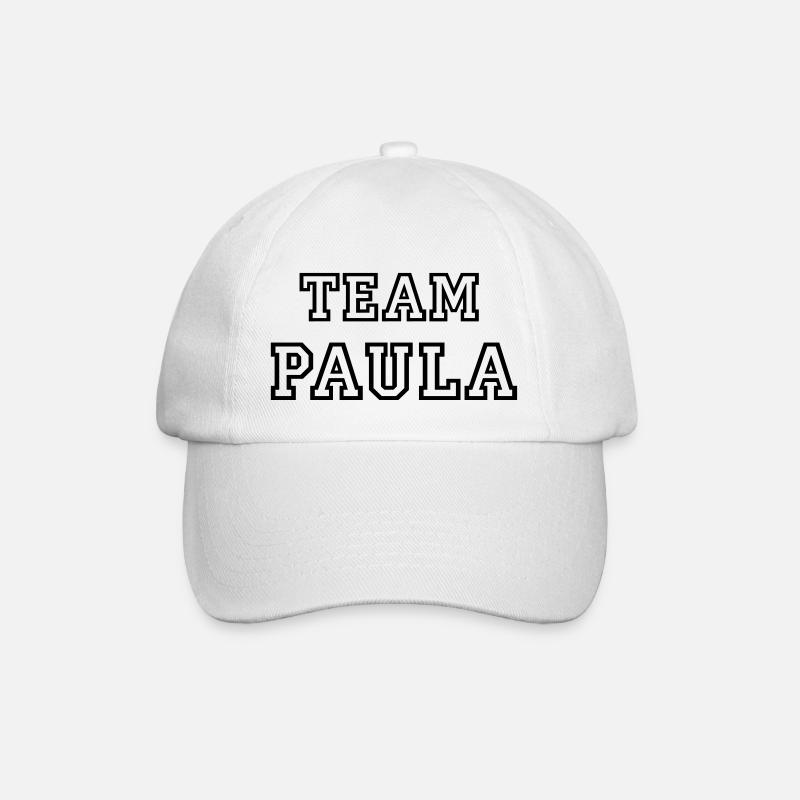TEAM PAULA Hundename Hündin TeamTrikot - Baseballkappe - Weiß/Weiß
