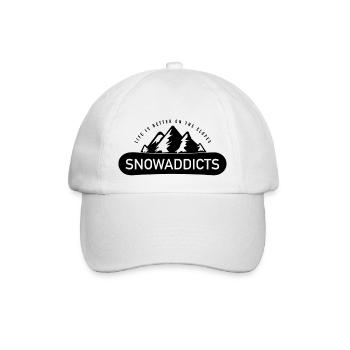 Life Is Better On The Slopes! - Baseballkappe - Weiß/Weiß - Vorne