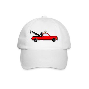 Tow truck red - Baseball Cap - white/white - Front