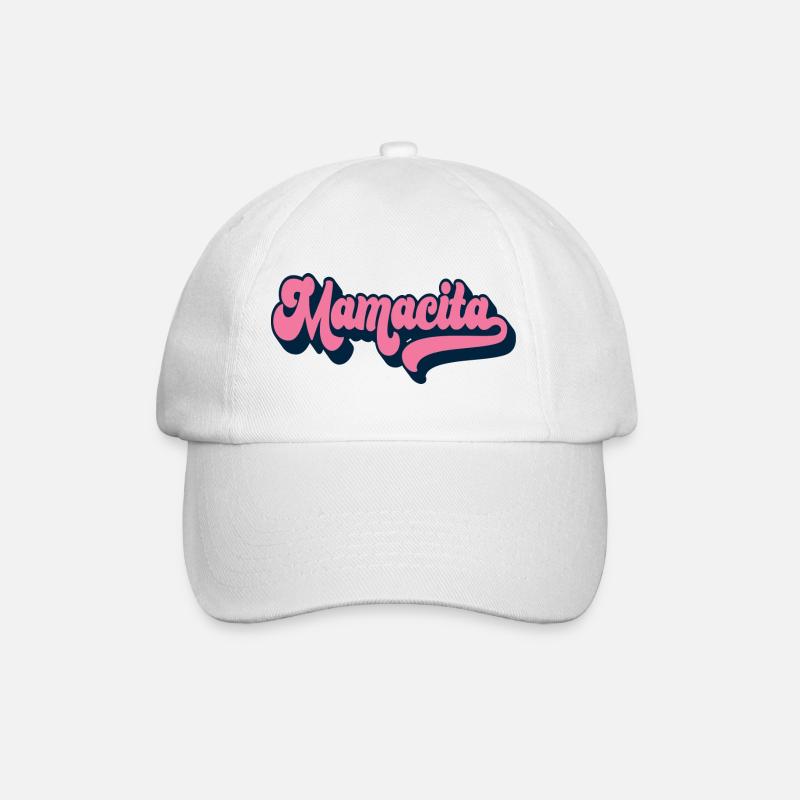 Mamacita Muttertag Geschenk Spanische Mutter Frauen - Baseballkappe - Weiß/Weiß