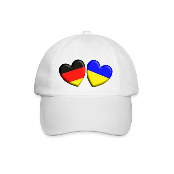 Allemagne Ukraine Solidarité unie dans le cœur - Casquette classique - blanc/blanc - Devant