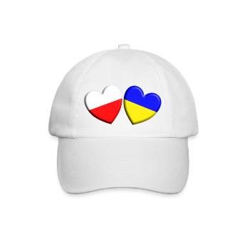 Poland supports Ukraine - Baseball Cap - white/white - Front