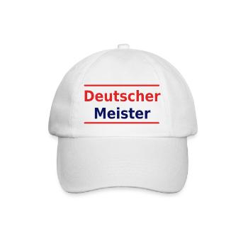 deutscher Meister - Baseballkappe - Weiß/Weiß - Vorne