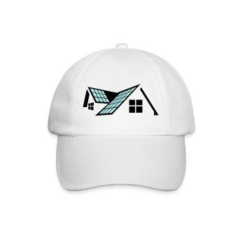 House with solar panels - Baseball Cap - white/white - Front