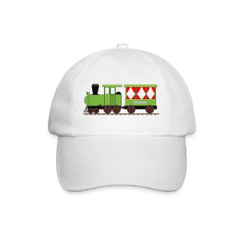 Chemin de fer de train de locomotive à vapeur - Casquette classique - blanc/blanc - Devant