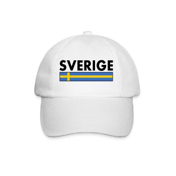 Sverige - Baseballkappe - Weiß/Weiß - Vorne