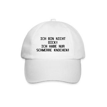 Schwerre knochen - Baseballkappe - Weiß/Weiß - Vorne