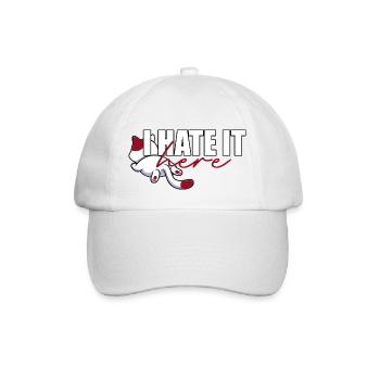 I hate it here - cat - Baseball Cap - white/white - Front