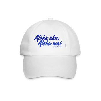Aloha aku, aloha mai - Baseballkappe - Weiß/Weiß - Vorne