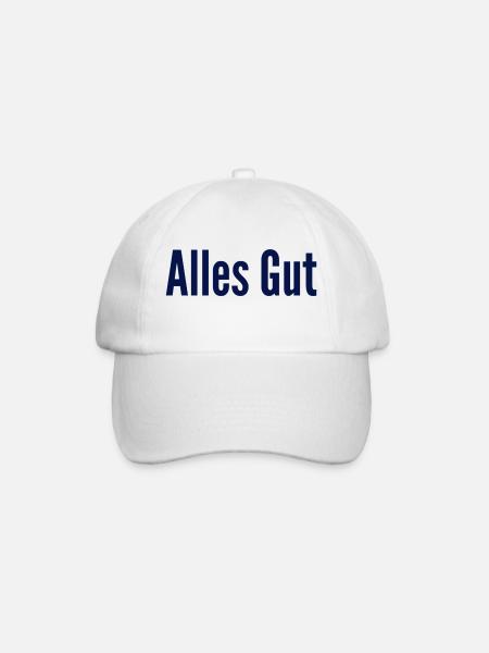 alles gut - Baseballkappe - Weiß/Weiß
