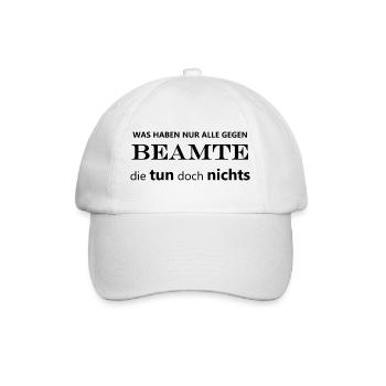 Beamte tun nichts (Arbeit, Job, Arbeitskollegen) - Baseballkappe - Weiß/Weiß - Vorne