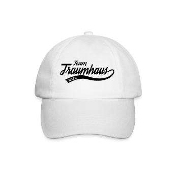 Team Traumhaus 2023 Bauherrin Hausbau Häuslebauer - Baseballkappe - Weiß/Weiß - Vorne