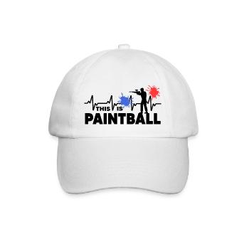 paintball gotcha paintballer - Baseballkappe - Weiß/Weiß - Vorne