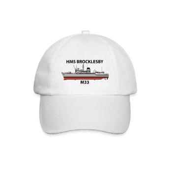 HMS BROCKLESBY - M33 - HUNT CLASS - Baseball Cap - white/white - Front