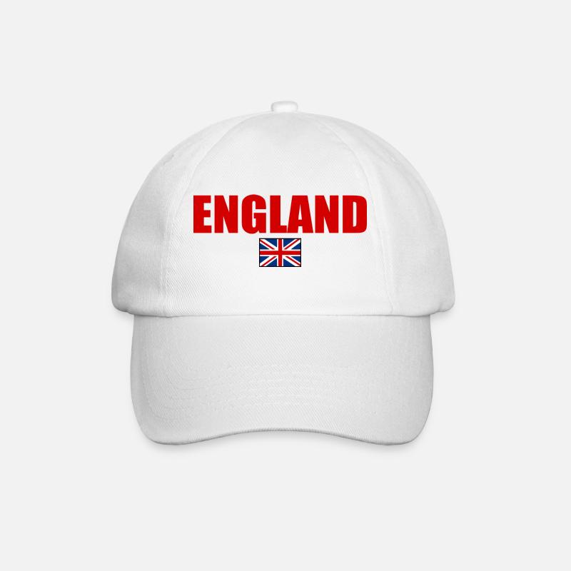 ENGLAND ENGLISCHE BRITISCHE FLAGGE - Baseballkappe - Weiß/Weiß