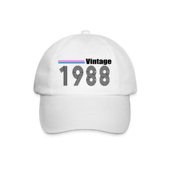 1988 - Baseballkappe - Weiß/Weiß - Vorne
