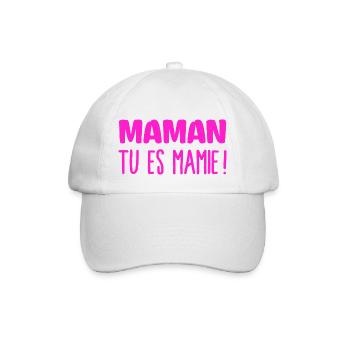 Mamie future grand mère - Casquette classique - blanc/blanc - Devant