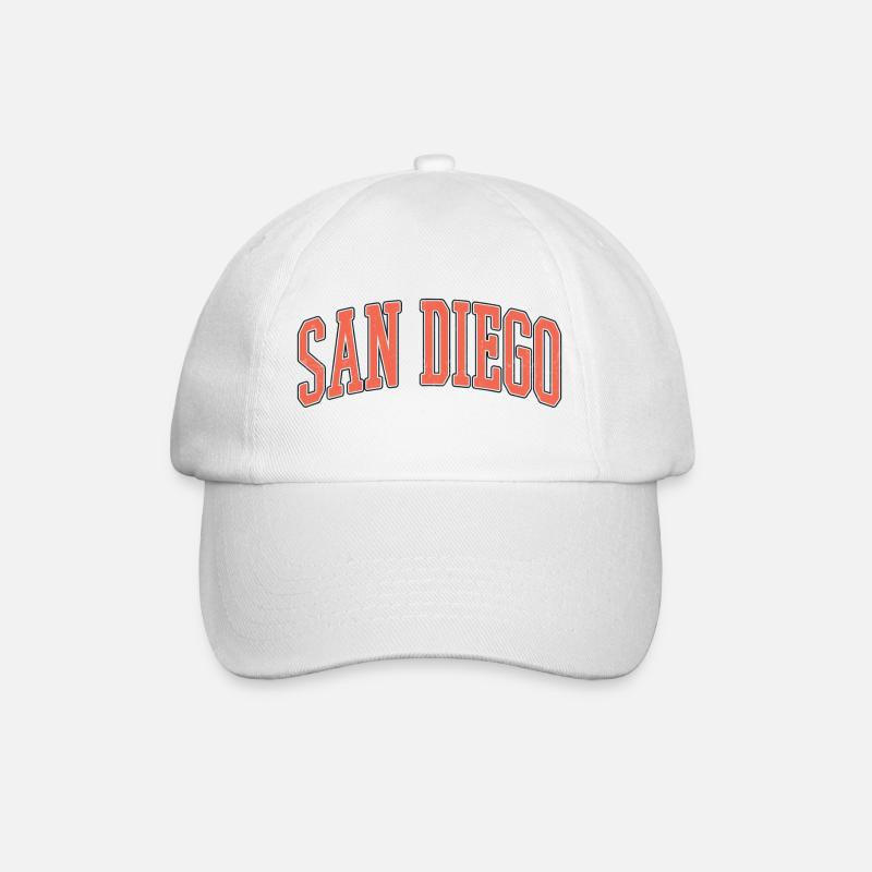 Conception des polices de blocs de San Diego - Casquette classique - blanc/blanc