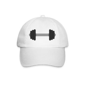 Dumbbell - Baseball Cap - white/white - Front