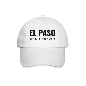 El Paso Vintage Koordinaten Shirt - Baseballkappe - Weiß/Weiß - Vorne
