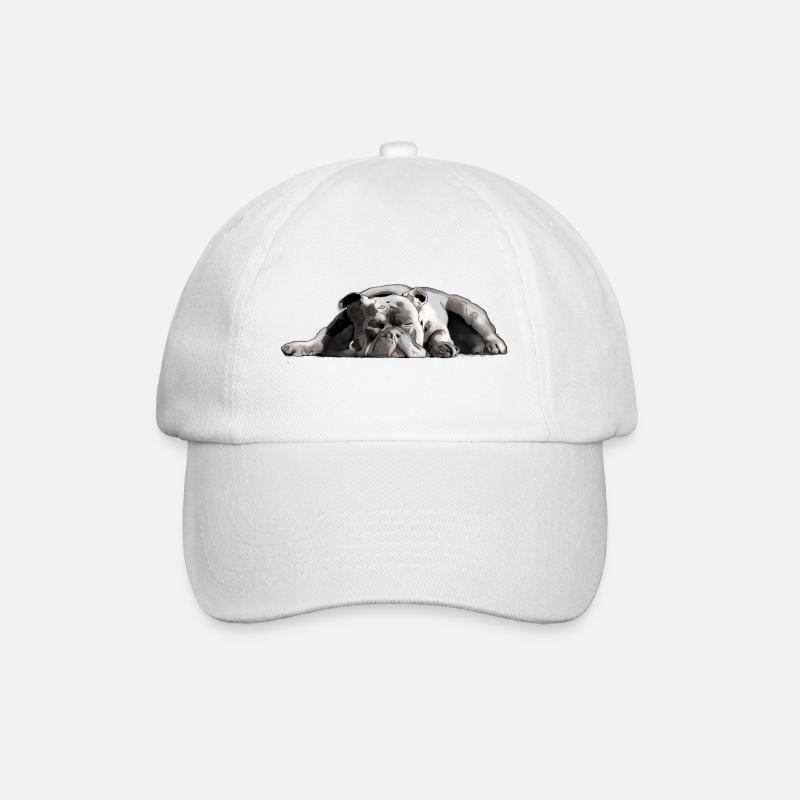 Bulldogge Bulldog - Baseballkappe - Weiß/Weiß