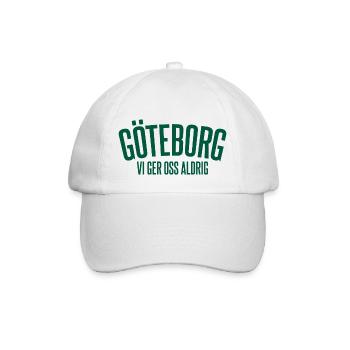 Göteborg Wir geben nie auf - Baseballkappe - Weiß/Weiß - Vorne
