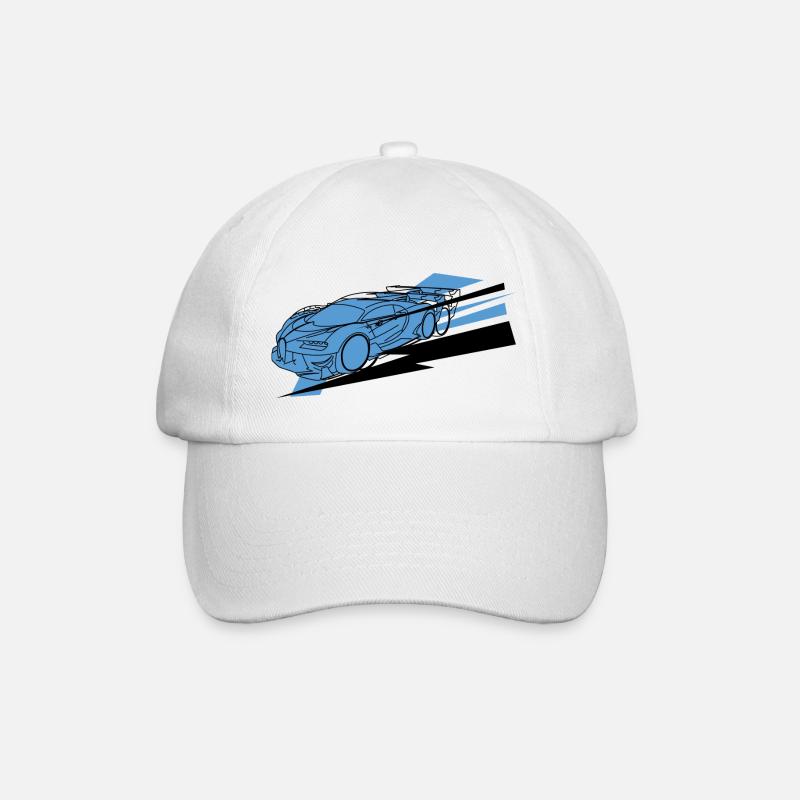 Buga Sportwagen unlimited - Baseballkappe - Weiß/Weiß