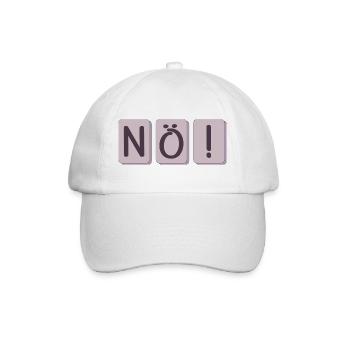NÖ SAGEN - NEIN - WILLENSKRAFT SPRÜCHE - Baseballkappe - Weiß/Weiß - Vorne