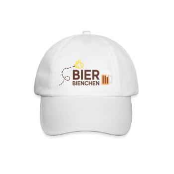 Süßes Bier Bienchen Design für Bierfans | Geschenk - Baseballkappe - Weiß/Weiß - Vorne